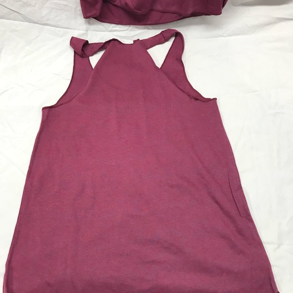NEW 2 Pack American Apparel TriBlend Tri Blend Racerback Tank Cranberry  S & M - Picture 5 of 5